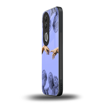 Sculpted Elegance vivo v50 mobile cover | shockproof glass phone case