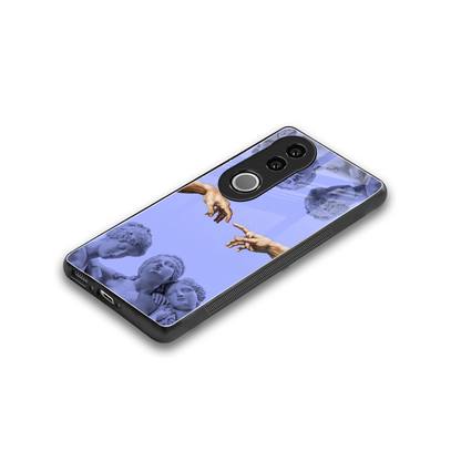 Sculpted Elegance stylish phone case for vivo v50 | glossy glass and slim fit