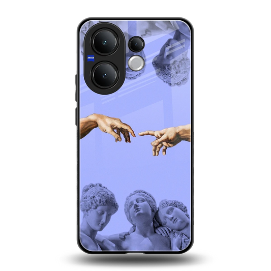 Sculpted Elegance back phone cover | glass case for vivo v60