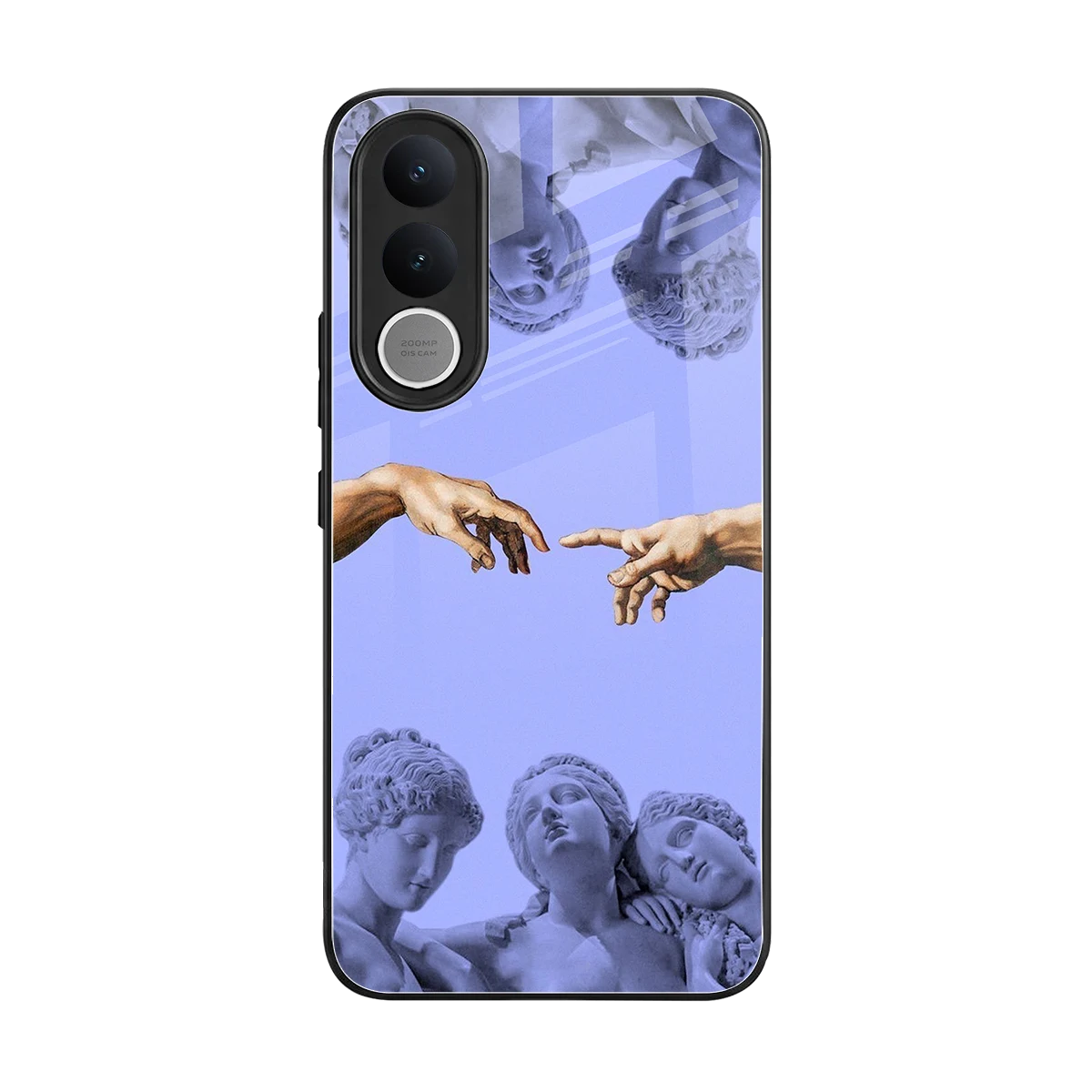 Sculpted Elegance back phone cover | glass case for vivo v70 fe