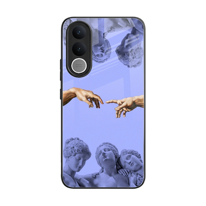 Sculpted Elegance back phone cover | glass case for vivo v70 fe