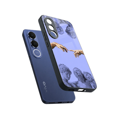 Sculpted Elegance sleek vivo v70 fe cover with tempered glass back and TPU edges