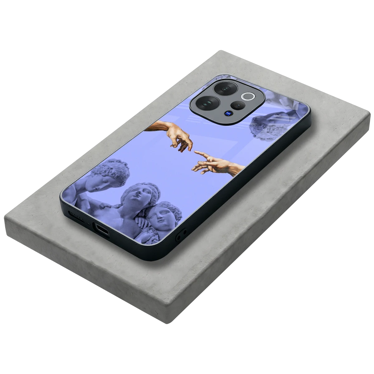 Sculpted Elegance stylish phone case for vivo v70 | glossy glass and slim fit