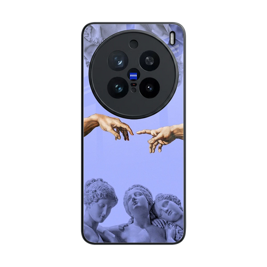 Sculpted Elegance back phone cover | glass case for vivo x200 pro