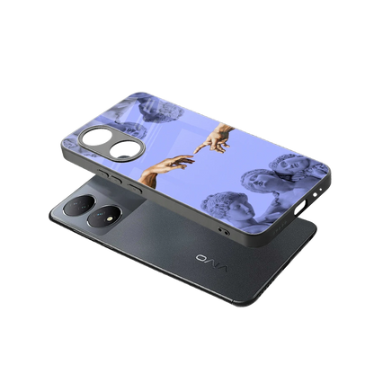 Sculpted Elegance sleek Vivo-y100 cover with tempered glass back and TPU edges