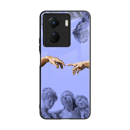 Sculpted Elegance back phone cover | glass case for vivo y16