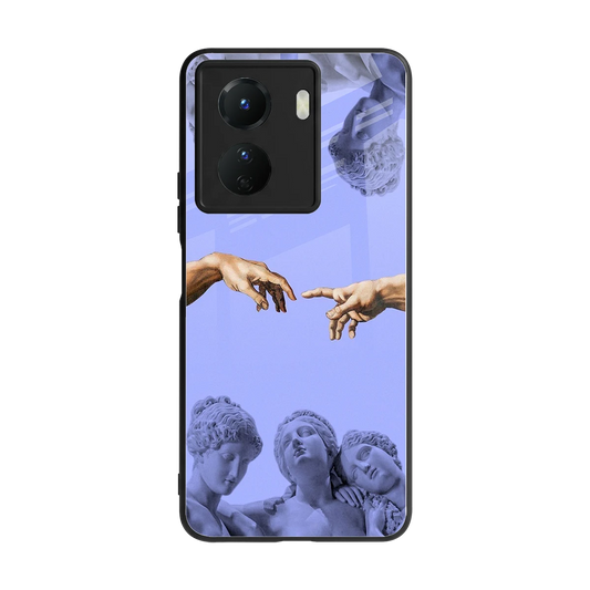 Sculpted Elegance back phone cover | glass case for vivo y16