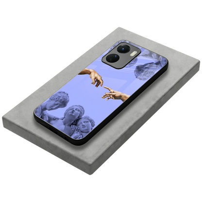 Sculpted Elegance stylish phone case for vivo y16 | glossy glass and slim fit
