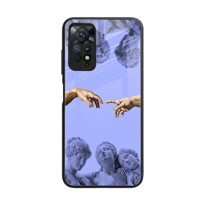 Sculpted Elegance back phone cover | glass case for redmi note 11 pro