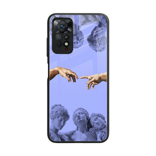 Sculpted Elegance back phone cover | glass case for redmi note 11 pro