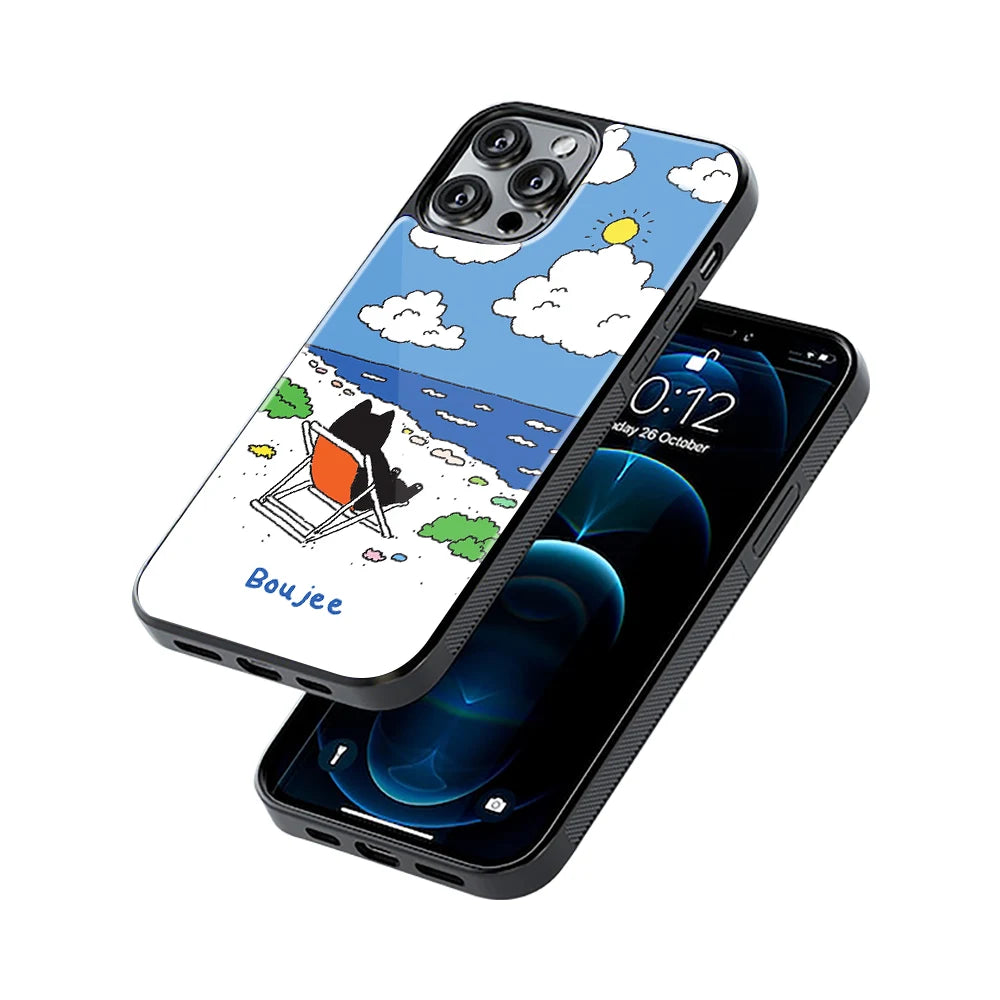 Protective Glass Back Phone Case Compatible with iPhone, Samsung, OnePlus, Pixel & More