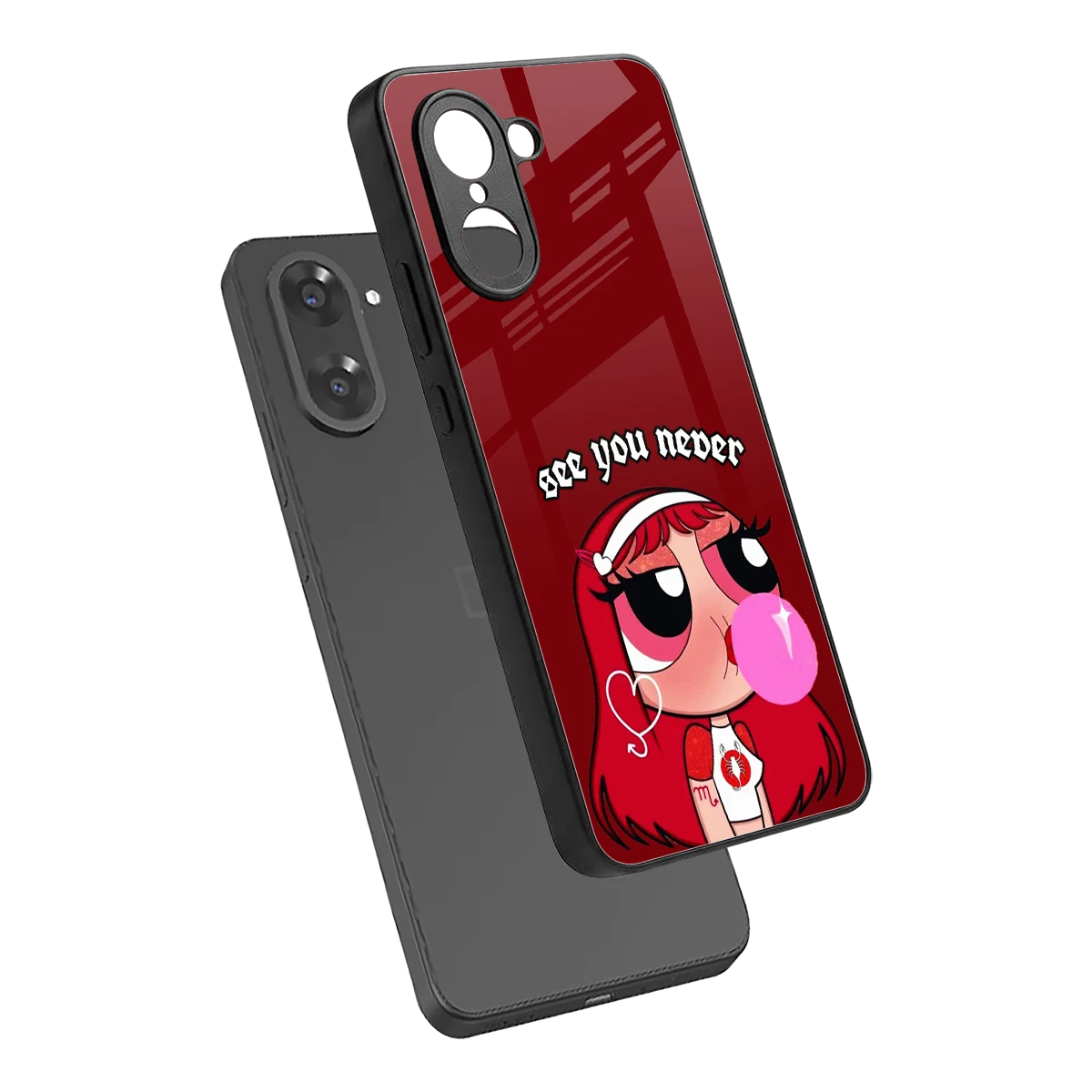 See You Never sleek oneplus nord ce5 5g cover with tempered glass back and TPU edges