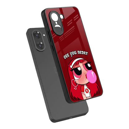 See You Never sleek oneplus nord ce5 5g cover with tempered glass back and TPU edges