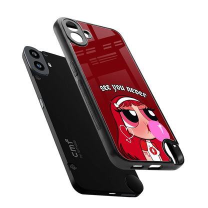 See You Never sleek cmf nothing phone 1 cover with tempered glass back and TPU edges