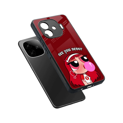 See You Never sleek iqoo neo 10r 5g cover with tempered glass back and TPU edges