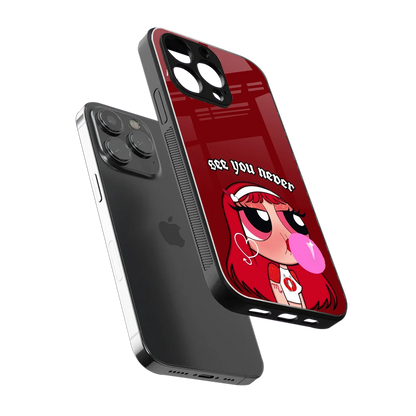 See You Never sleek iphone 13 pro cover with tempered glass back and TPU edges