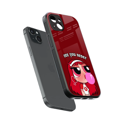 See You Never sleek iphone 15 plus cover with tempered glass back and TPU edges