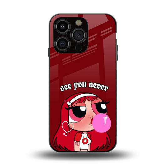 See You Never back phone cover | glass case for iphone 15 pro