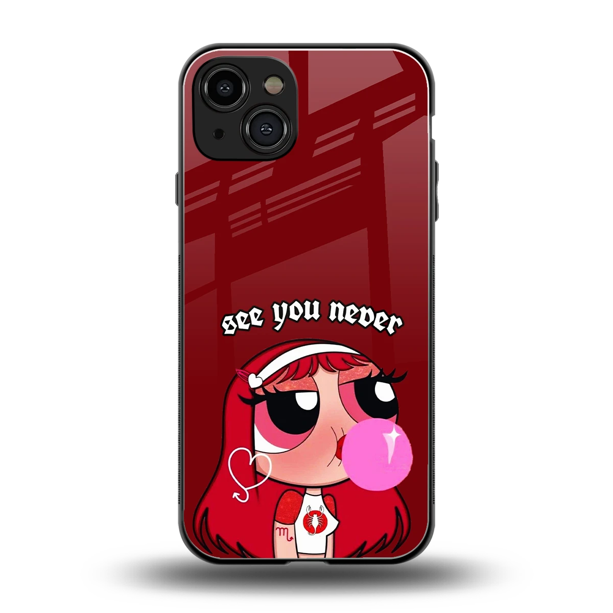 See You Never back phone cover | glass case for iphone 15