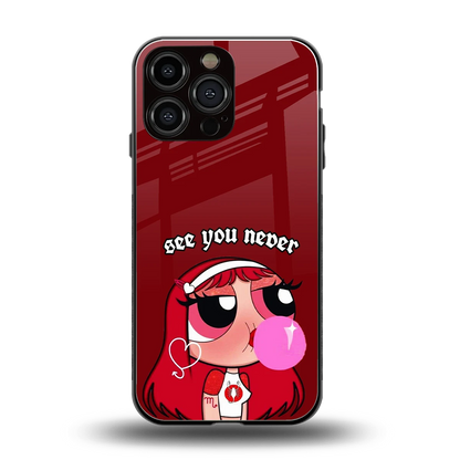 See You Never back phone cover | glass case for iphone 16 pro max