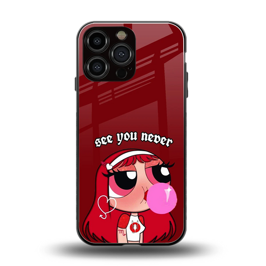 See You Never back phone cover | glass case for iphone 16 pro max