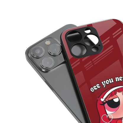 See You Never stylish phone case for iphone 15 plus | glossy glass and slim fit