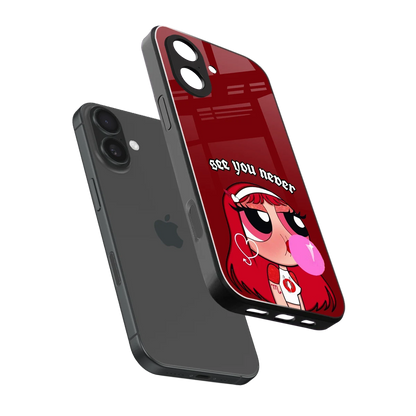 See You Never sleek iphone 17 cover with tempered glass back and TPU edges