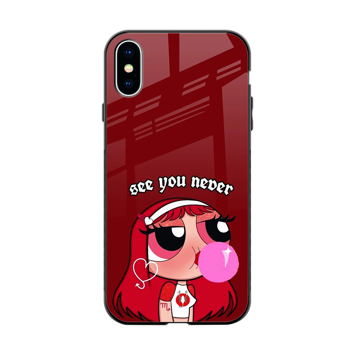 See You Never back phone cover | glass case for iphone xs