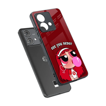 See You Never sleek motorola edge 40 neo 5g cover with tempered glass back and TPU edges