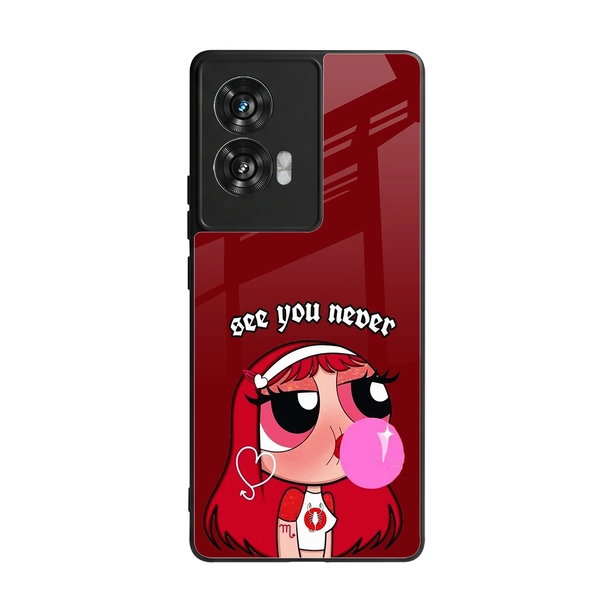 See You Never back phone cover | glass case for motorola edge 50 fusion