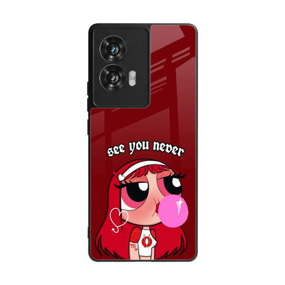 See You Never back phone cover | glass case for motorola edge 50 fusion