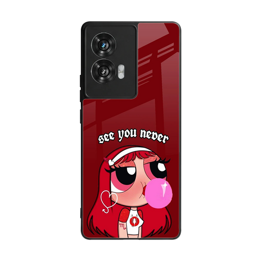 See You Never back phone cover | glass case for motorola edge 50 fusion
