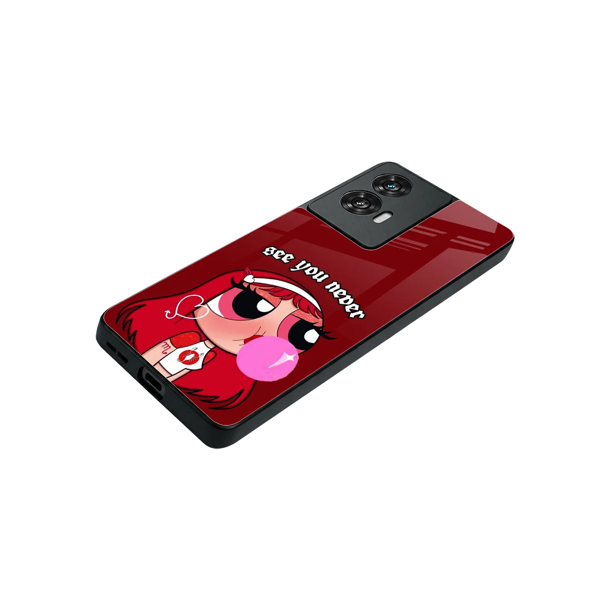 See You Never stylish phone case for motorola edge 50 fusion | glossy glass and slim fit