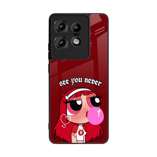 See You Never back phone cover | glass case for motorola edge 50 pro