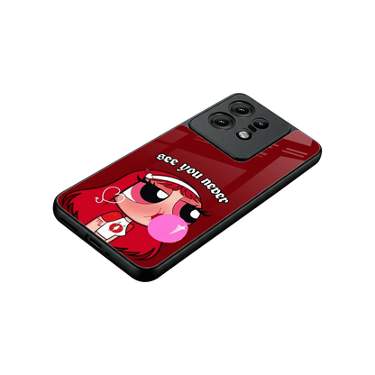 See You Never stylish phone case for motorola edge 50 pro | glossy glass and slim fit
