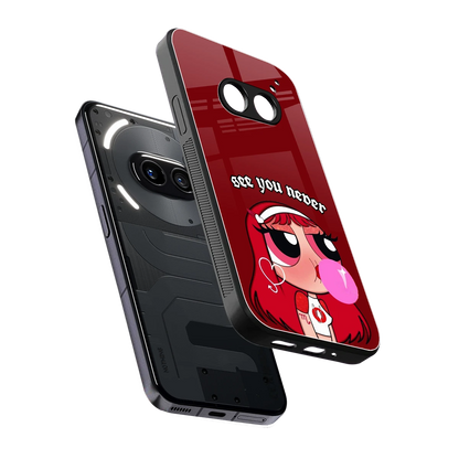 See You Never sleek nothing phone 2a plus cover with tempered glass back and TPU edges