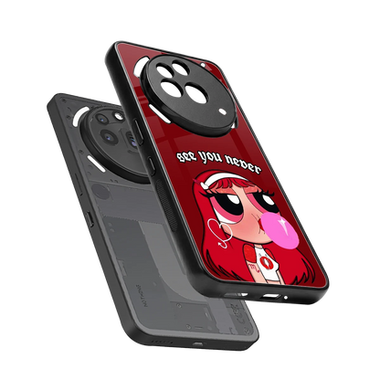See You Never sleek nothing phone 3a pro cover with tempered glass back and TPU edges