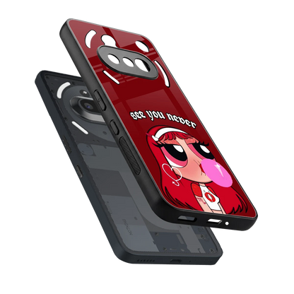 See You Never sleek nothing phone 3a cover with tempered glass back and TPU edges