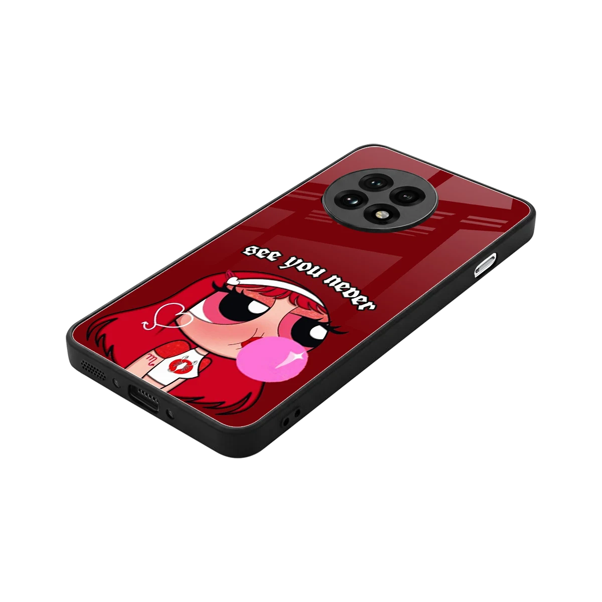See You Never stylish phone case for oneplus 13r | glossy glass and slim fit