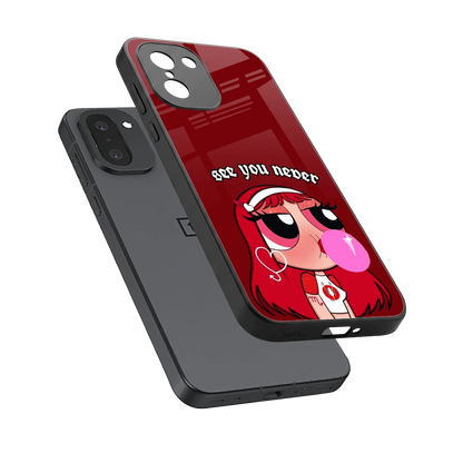 See You Never sleek oneplus 15r cover with tempered glass back and TPU edges