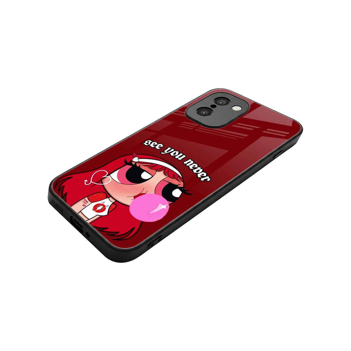 See You Never stylish phone case for oneplus 15r | glossy glass and slim fit
