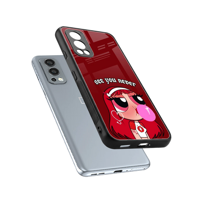 See You Never sleek oneplus nord 2 cover with tempered glass back and TPU edges