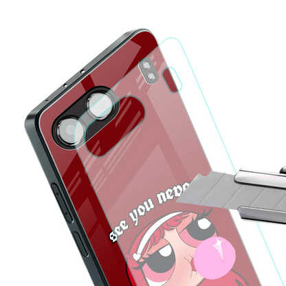 See You Never stylish phone case for oneplus nord 4 | glossy glass and slim fit