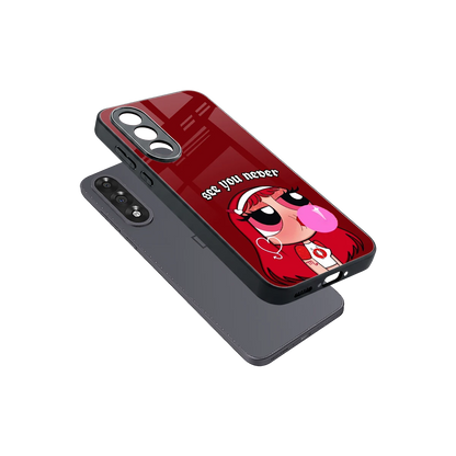 See You Never sleek oneplus nord 5 cover with tempered glass back and TPU edges