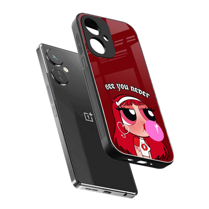 See You Never sleek oneplus nord ce 3 cover with tempered glass back and TPU edges