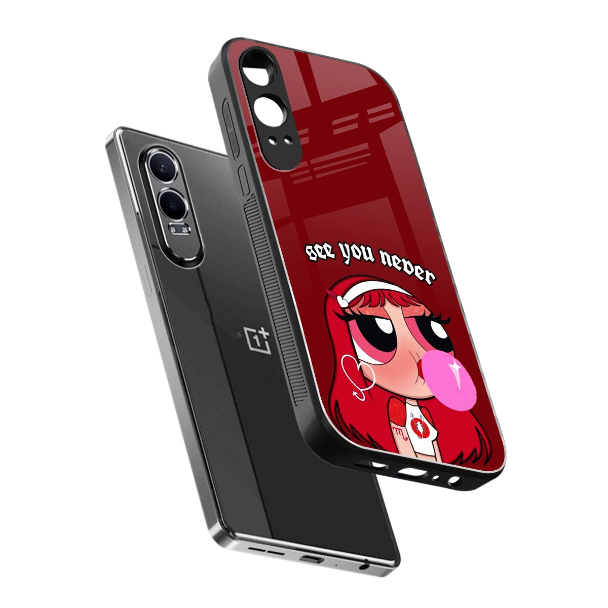 See You Never sleek oneplus nord ce 4 lite cover with tempered glass back and TPU edges