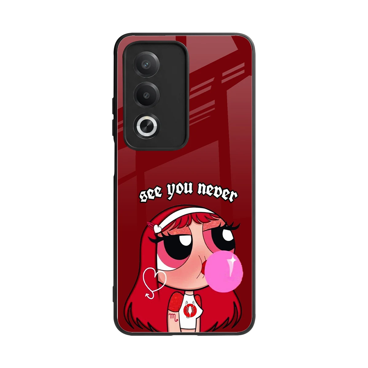 See You Never back phone cover | glass case for oppo a3 pro
