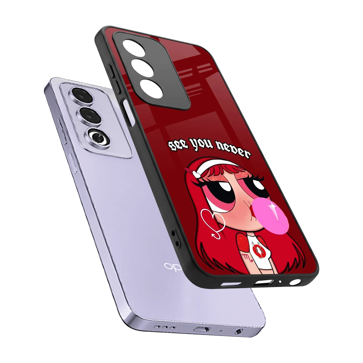 See You Never sleek oppo a3 pro cover with tempered glass back and TPU edges