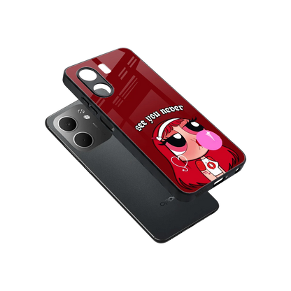 See You Never sleek oppo a5x 5g cover with tempered glass back and TPU edges