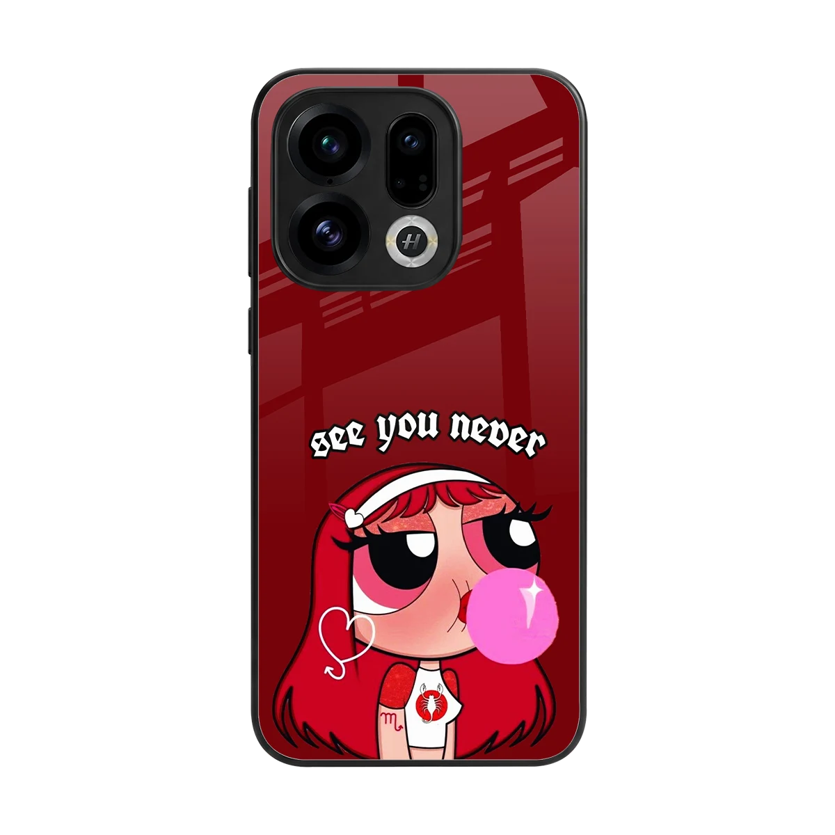 See You Never back phone cover | glass case for oppo find x9